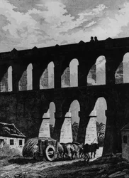 Akwedukt w Rio, z „Bresil, Colombie et Guyanese”, autorstwa Ferdinanda Denisa i Cesara Głodu